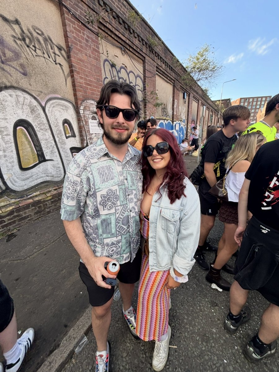 Chara and Kieran at a festival